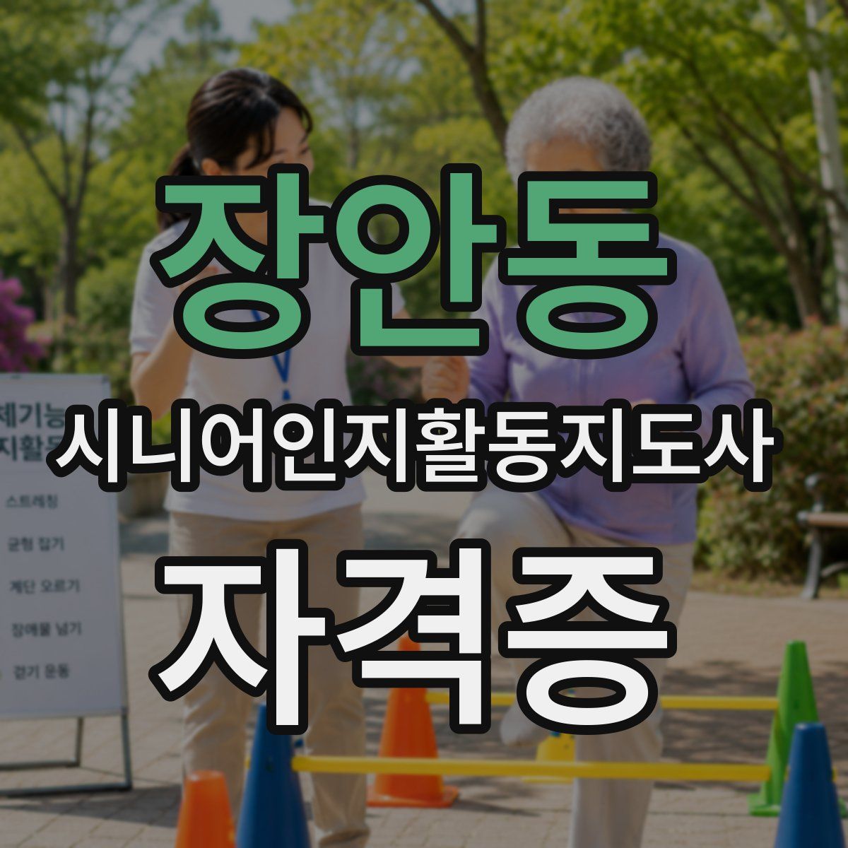장안동 시니어인지활동지도사 자격증
