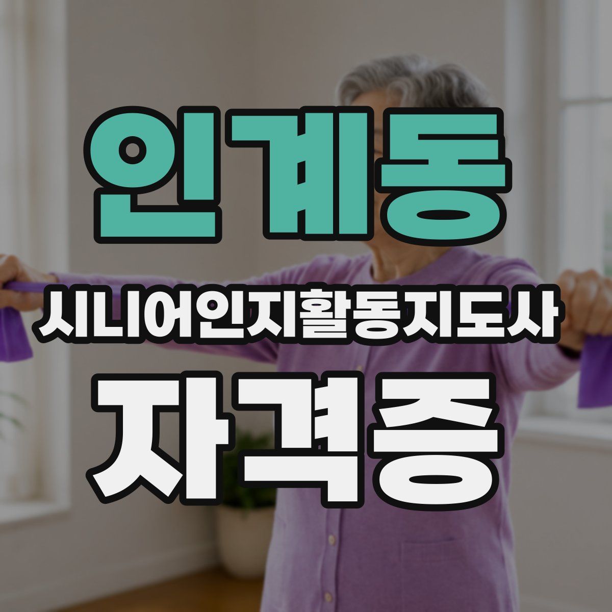 인계동 시니어인지활동지도사 자격증