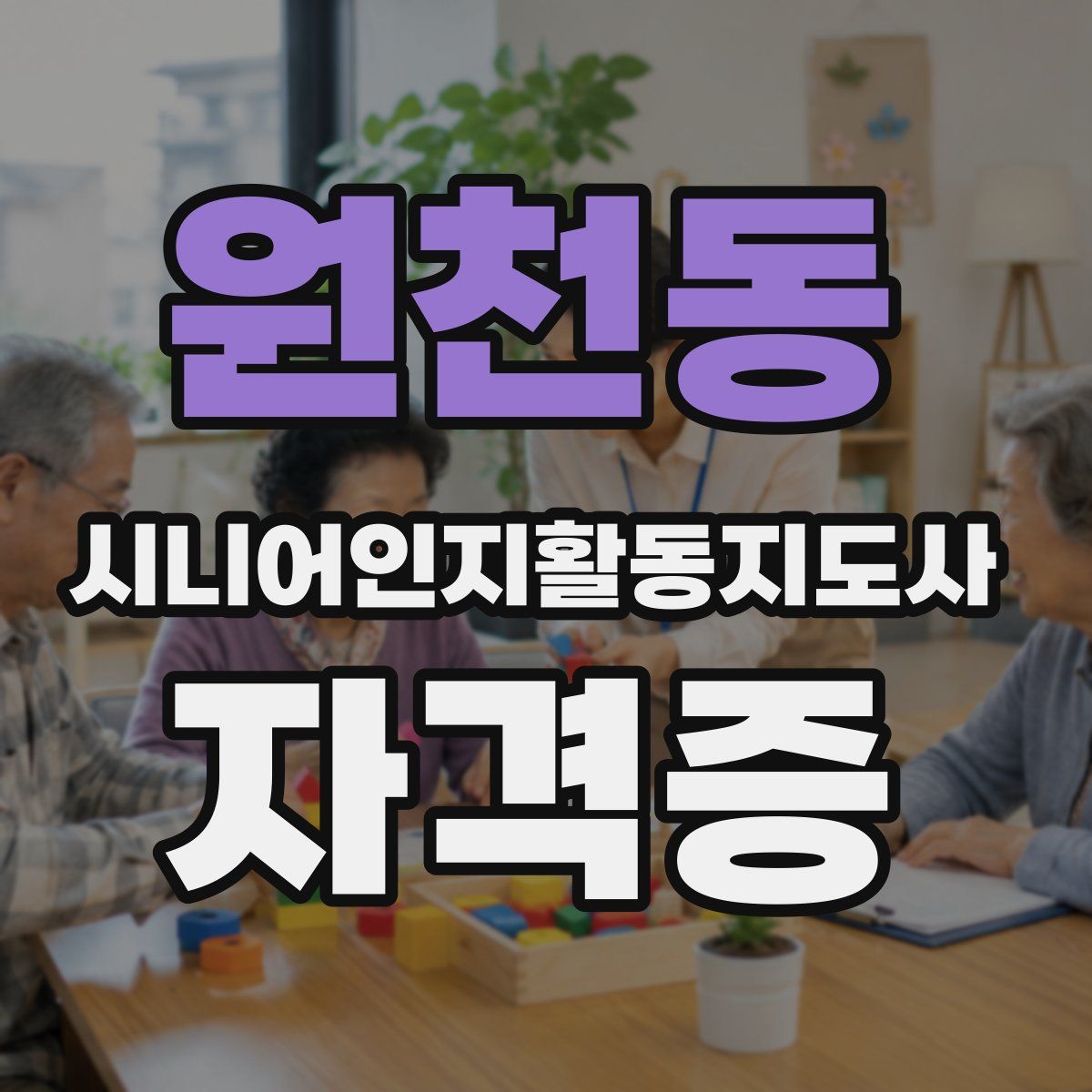 원천동 시니어인지활동지도사 자격증