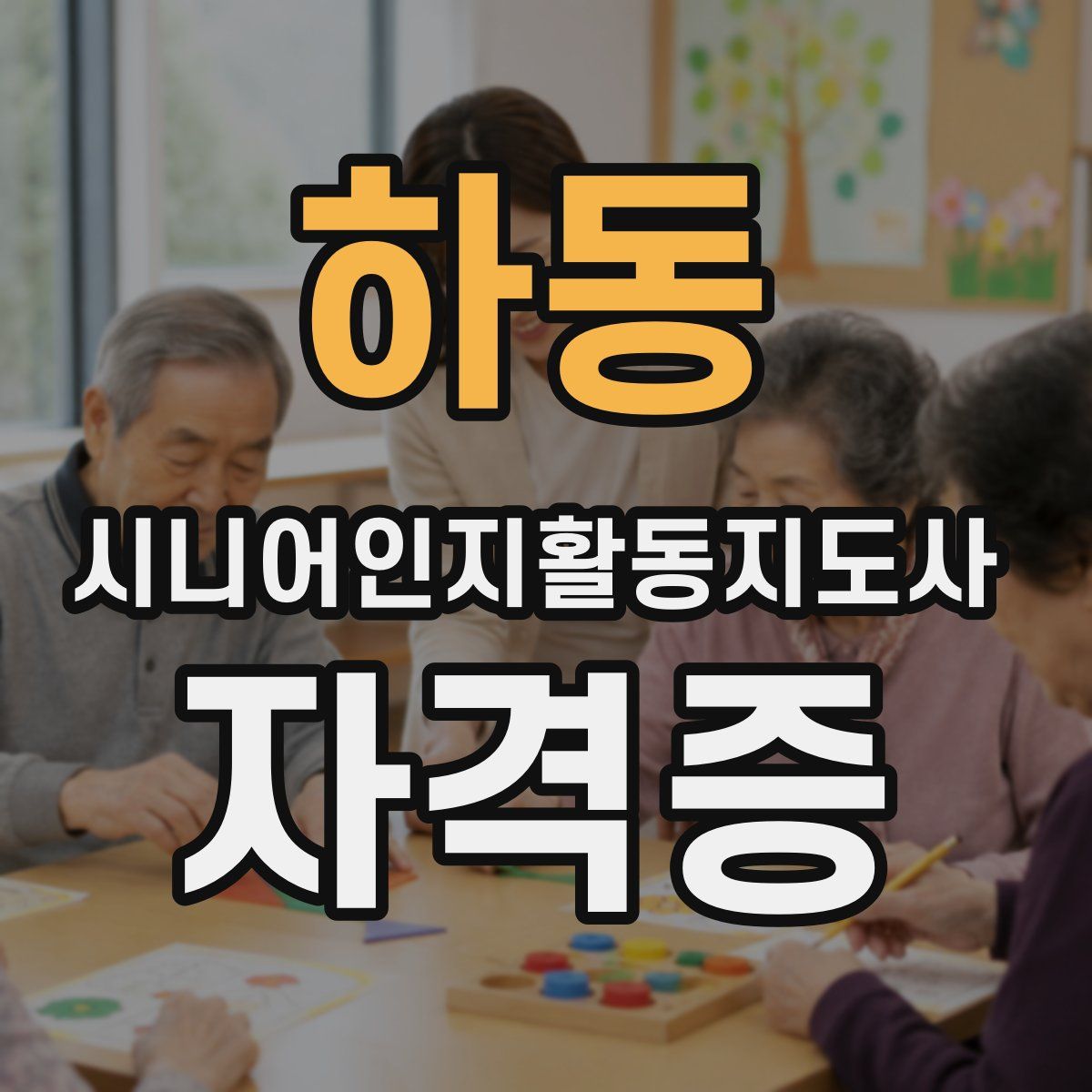 하동 시니어인지활동지도사 자격증