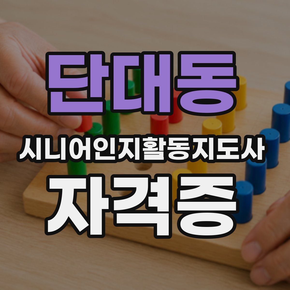 단대동 시니어인지활동지도사 자격증
