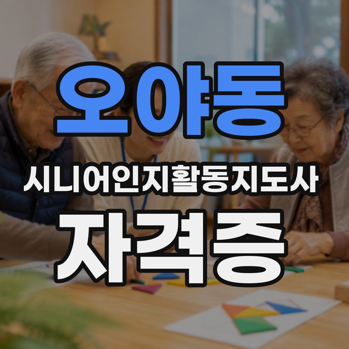 오야동 시니어인지활동지도사 자격증