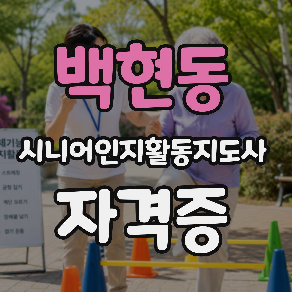 백현동 시니어인지활동지도사 자격증