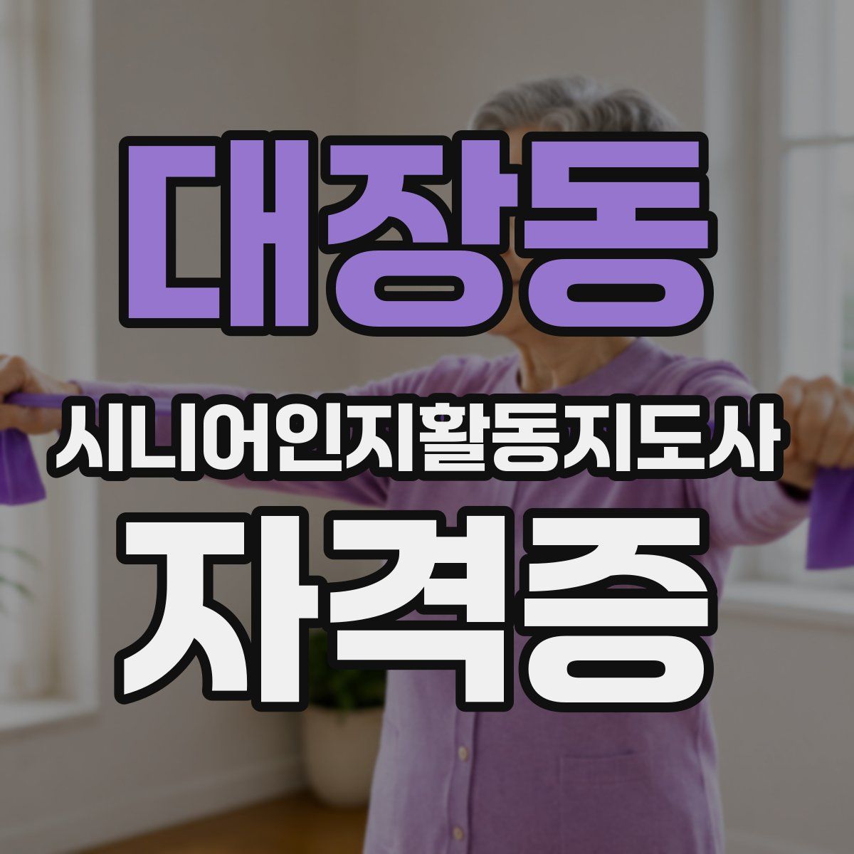 대장동 시니어인지활동지도사 자격증