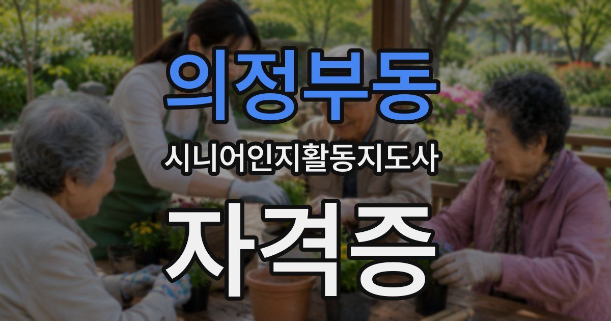 의정부동 시니어인지활동지도사 자격증