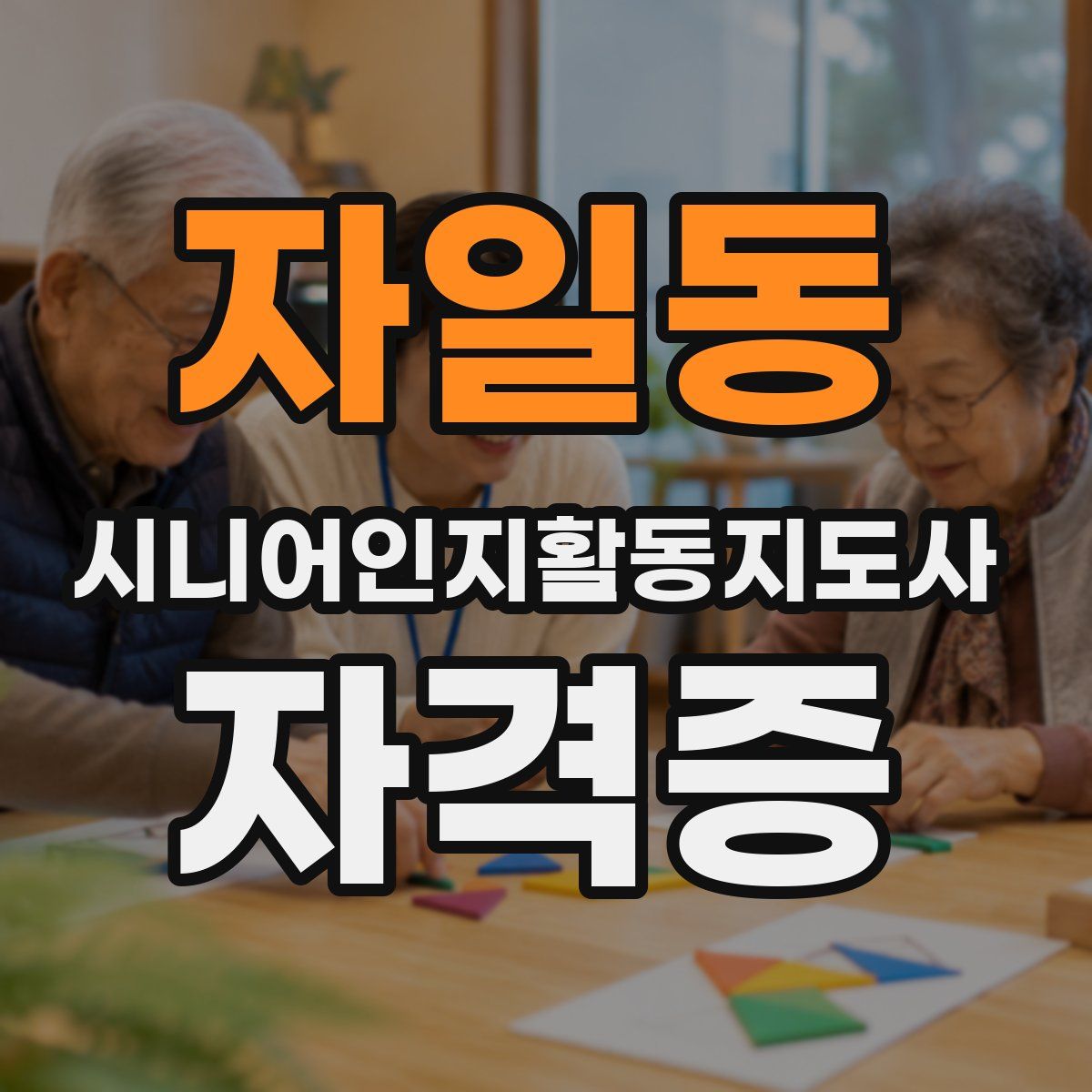 자일동 시니어인지활동지도사 자격증