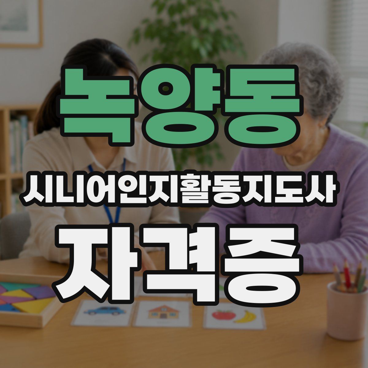 녹양동 시니어인지활동지도사 자격증