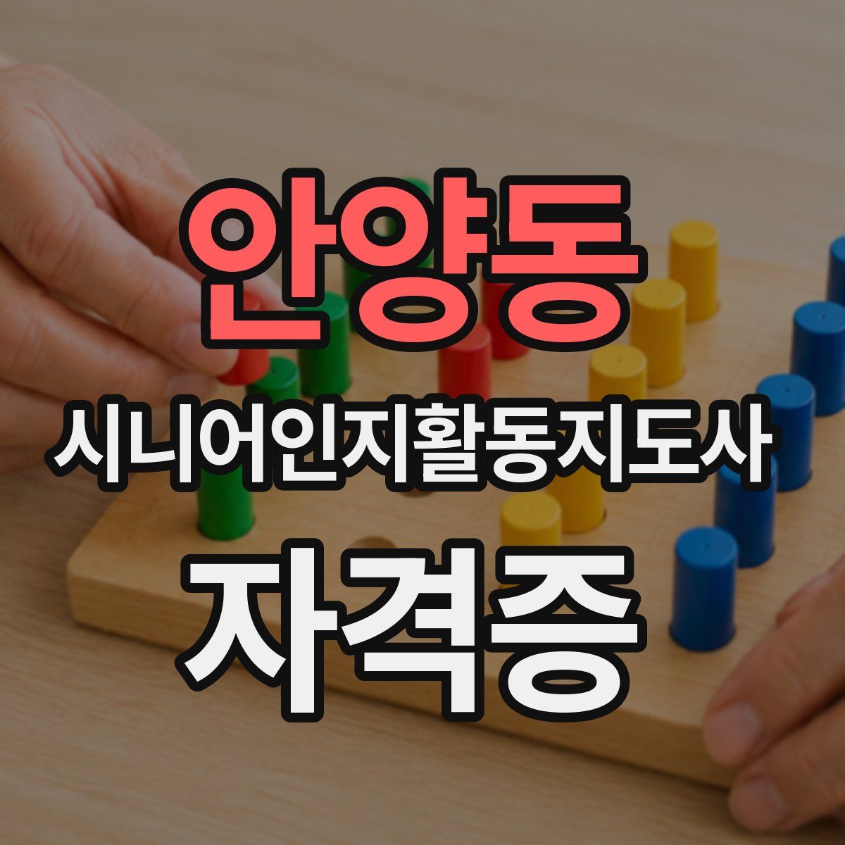 안양동 시니어인지활동지도사 자격증
