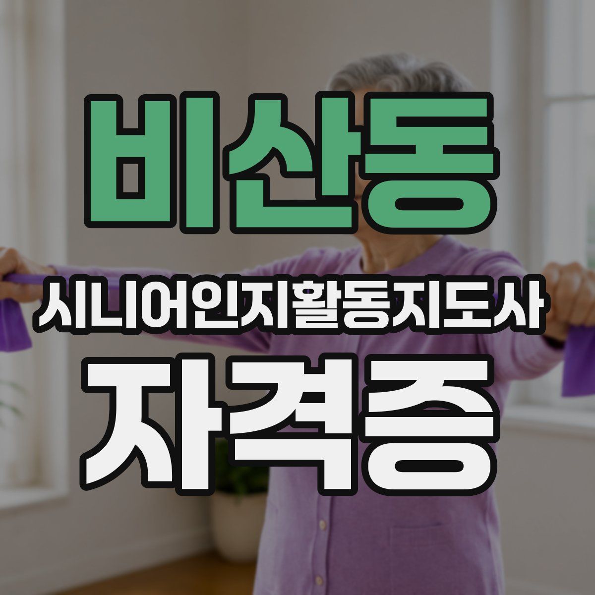 비산동 시니어인지활동지도사 자격증