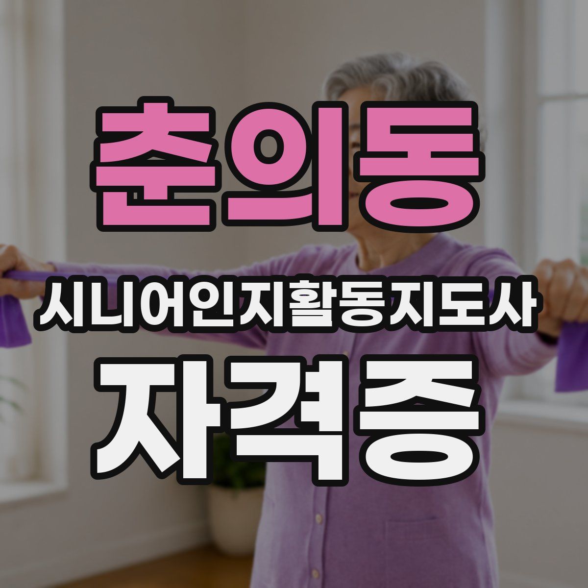 춘의동 시니어인지활동지도사 자격증