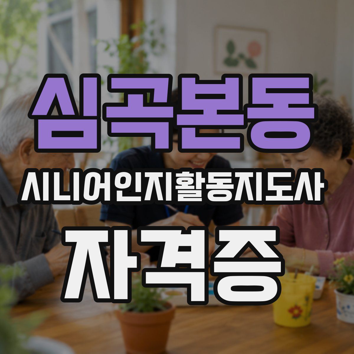 심곡본동 시니어인지활동지도사 자격증