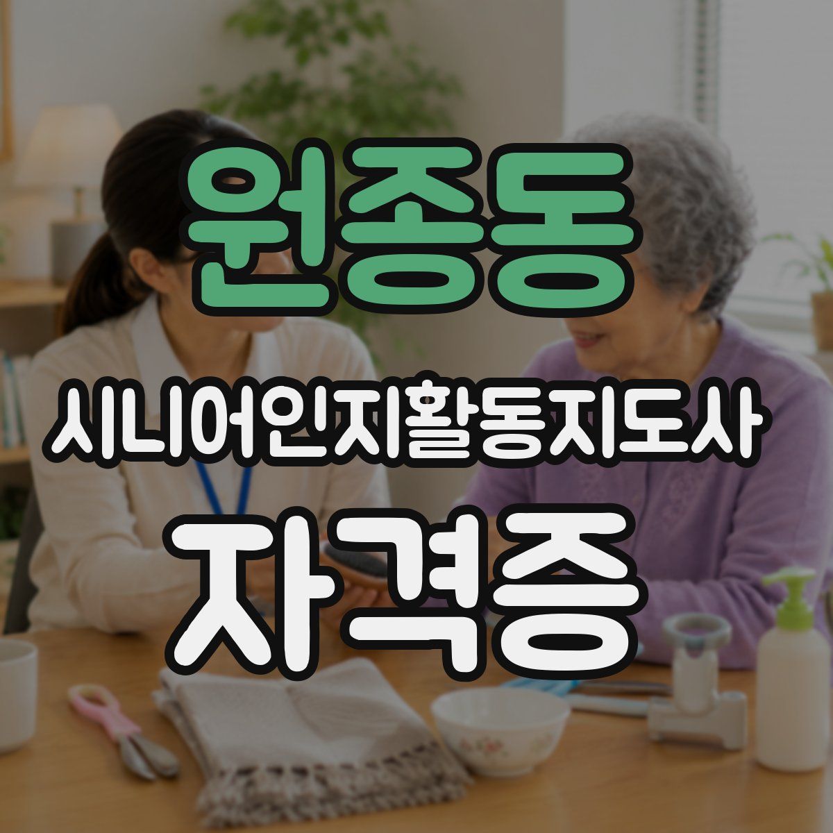 원종동 시니어인지활동지도사 자격증