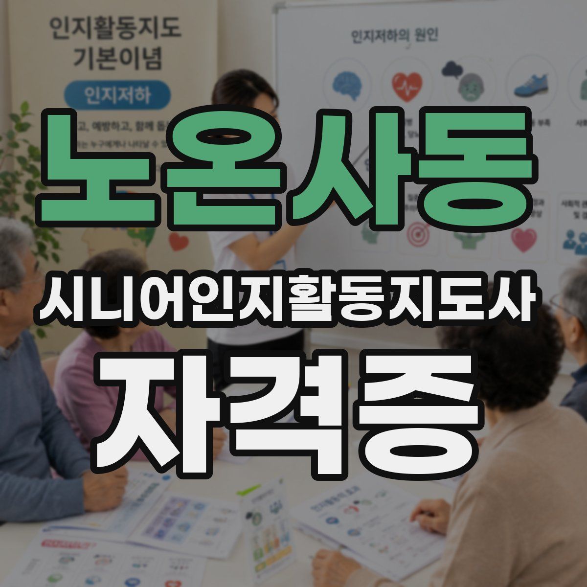 노온사동 시니어인지활동지도사 자격증