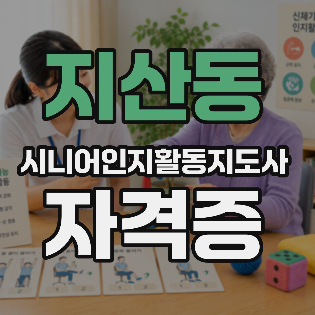 지산동 시니어인지활동지도사 자격증