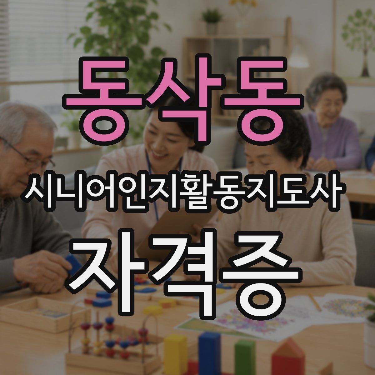 동삭동 시니어인지활동지도사 자격증 관련 제도와 기본 용어