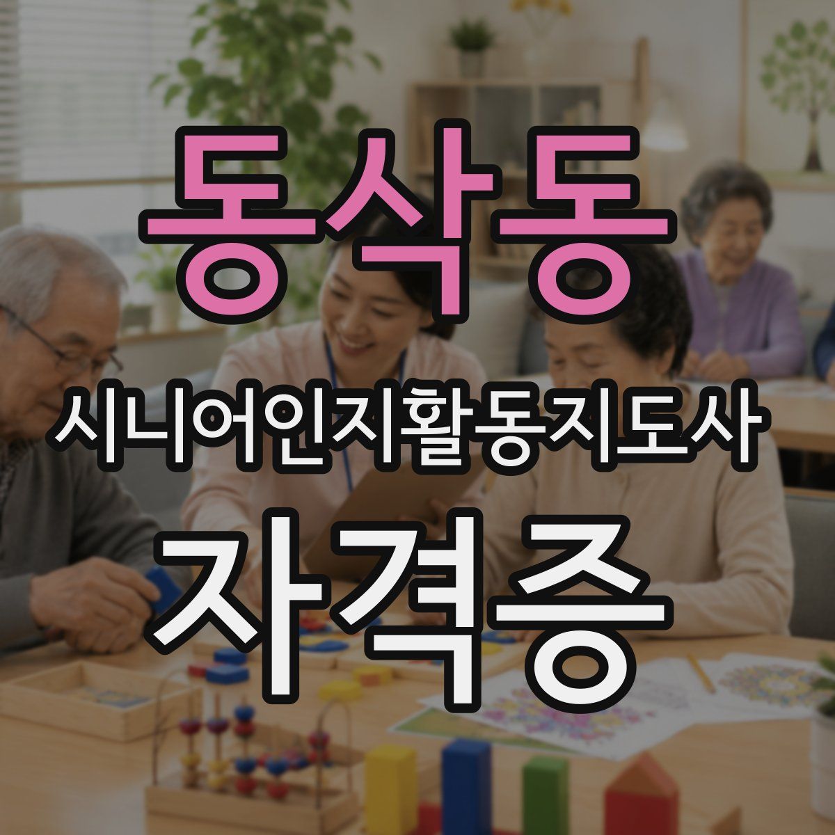동삭동 시니어인지활동지도사 자격증