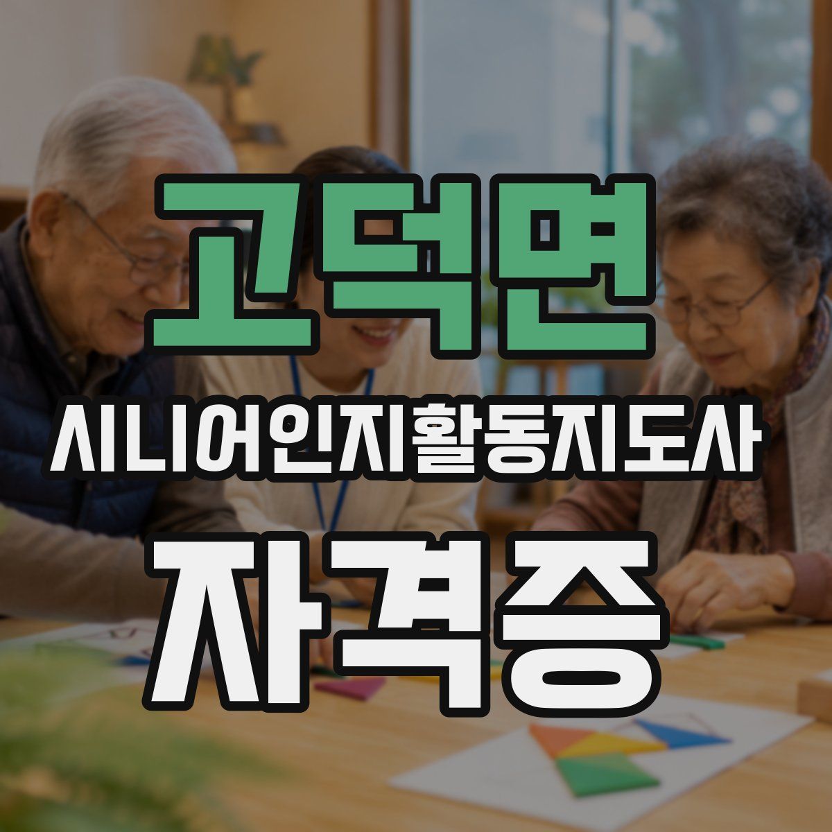 고덕면 시니어인지활동지도사 자격증