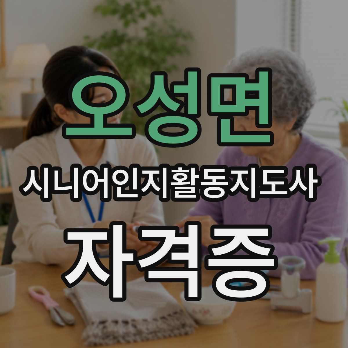 오성면 시니어인지활동지도사 자격증
