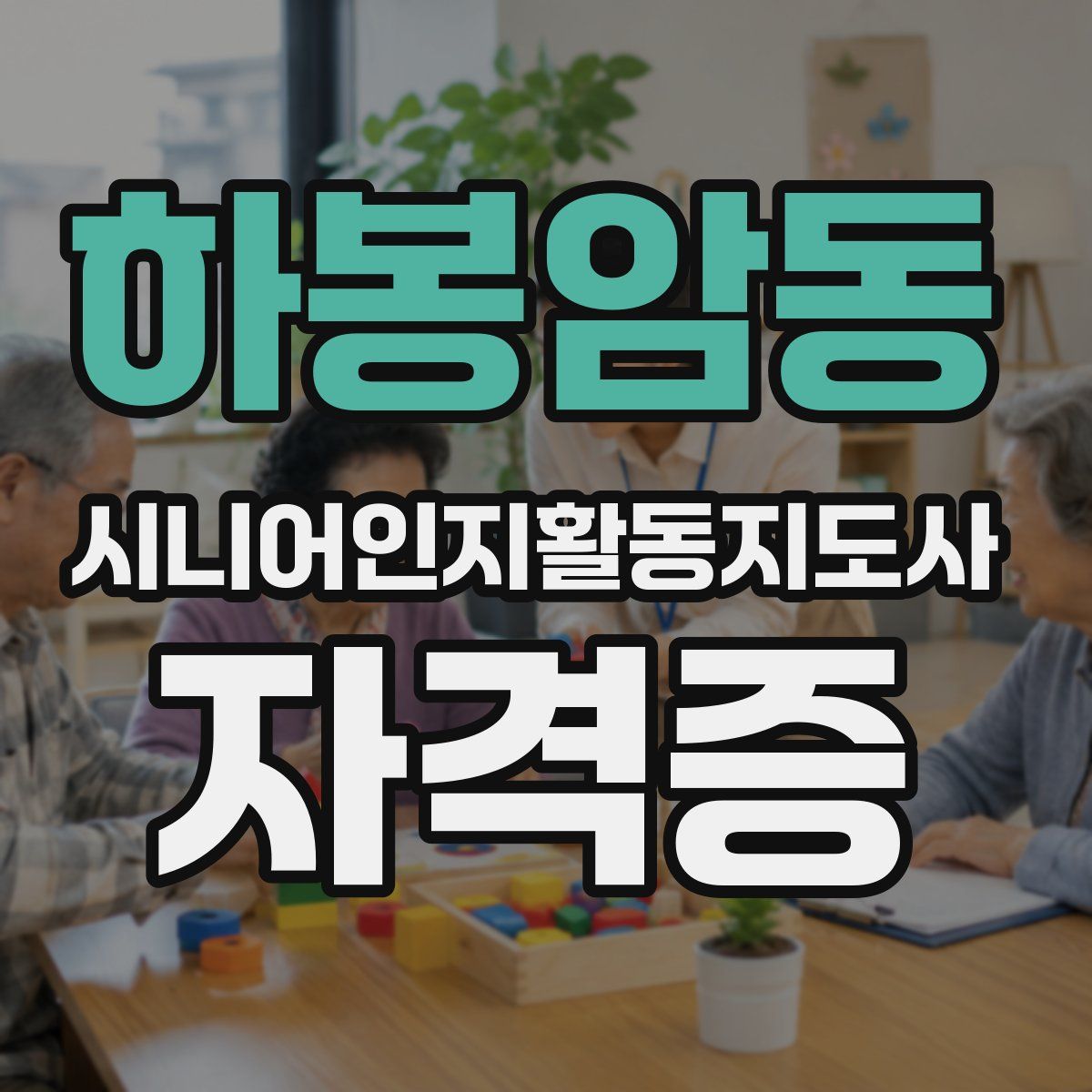 하봉암동 시니어인지활동지도사 자격증