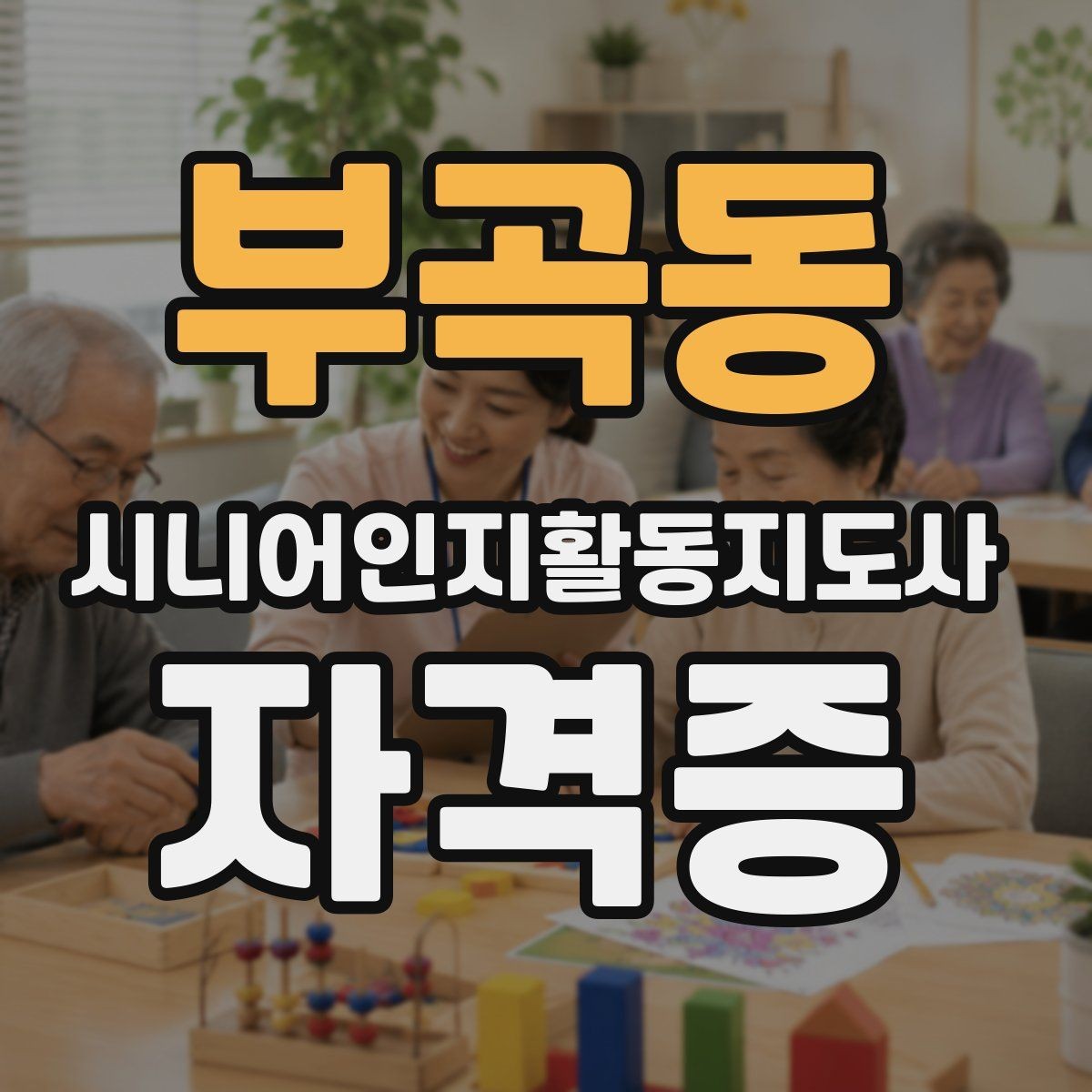 부곡동 시니어인지활동지도사 자격증 등록 과정과 확인 사항