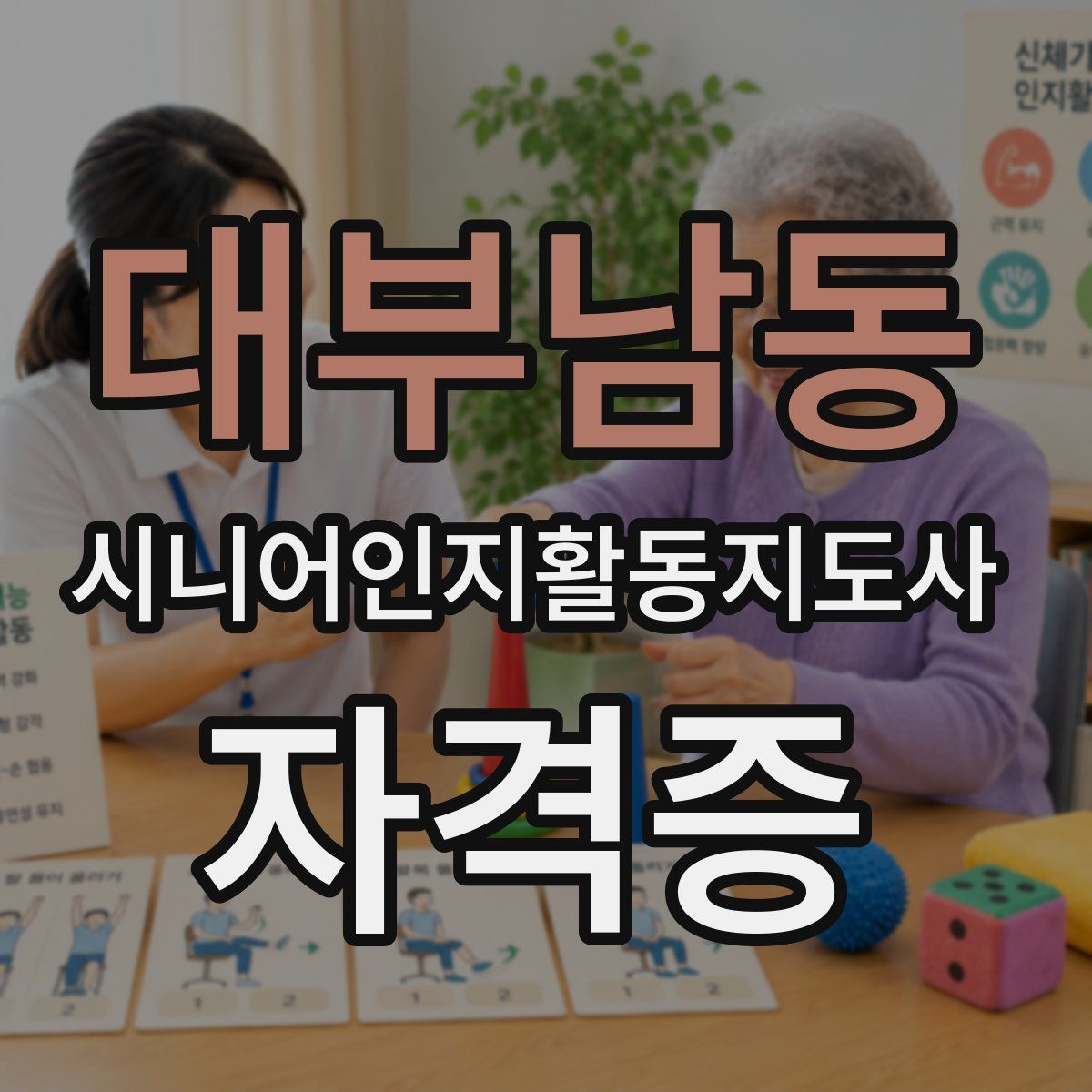 대부남동 시니어인지활동지도사 자격증