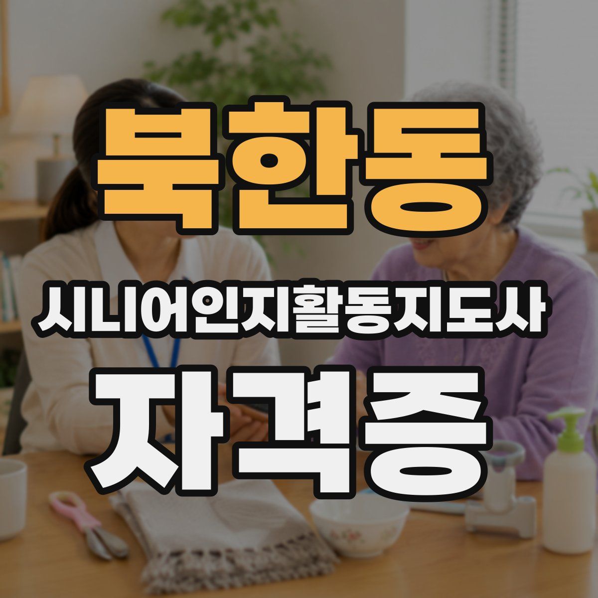 북한동 시니어인지활동지도사 자격증