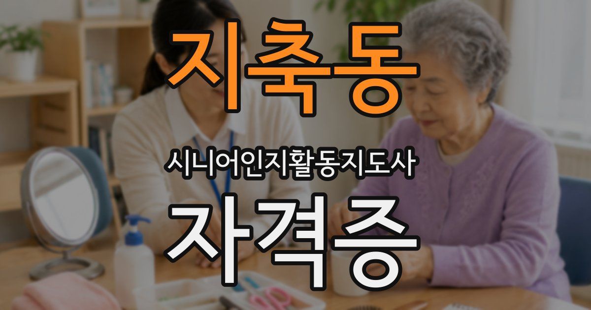 지축동 시니어인지활동지도사 자격증