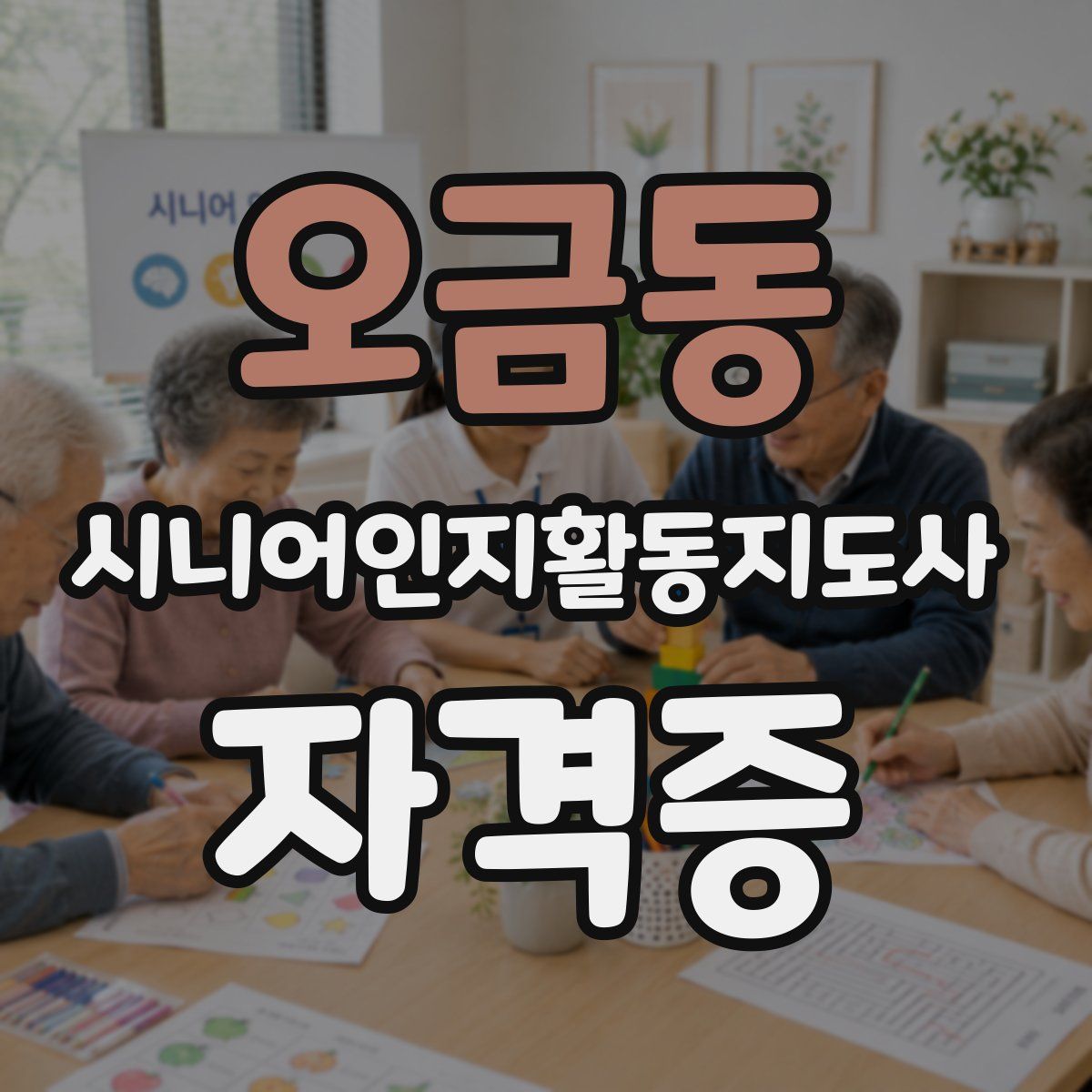 오금동 시니어인지활동지도사 자격증
