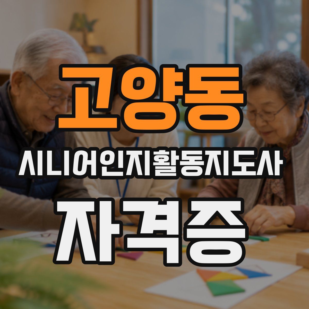 고양동 시니어인지활동지도사 자격증