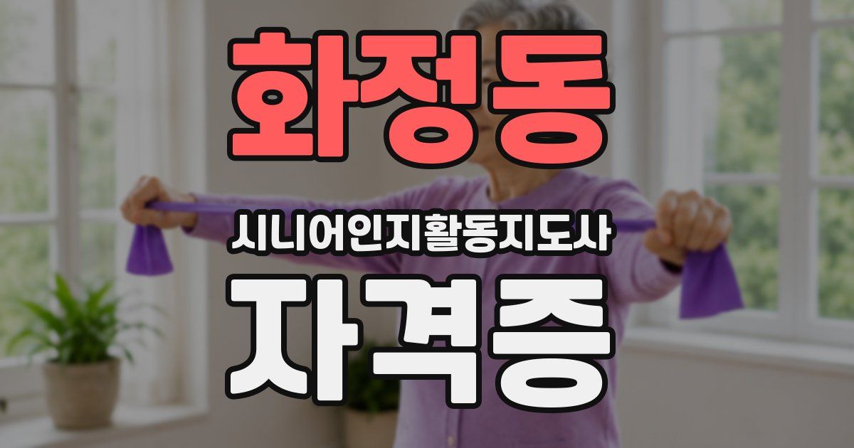 화정동 시니어인지활동지도사 자격증