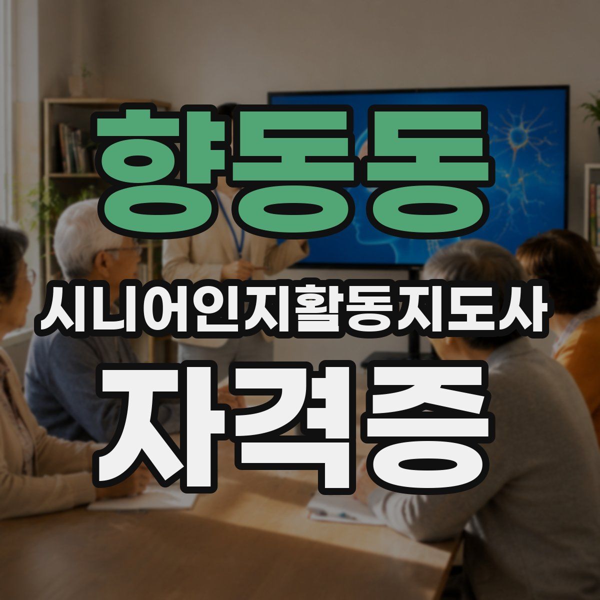향동동 시니어인지활동지도사 자격증