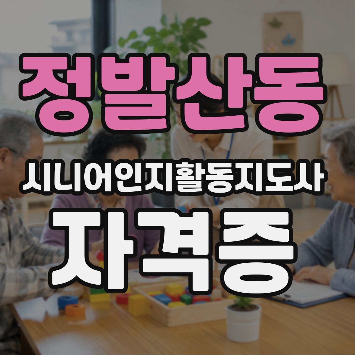 정발산동 시니어인지활동지도사 자격증 응시 전 꼼꼼히 볼 부분