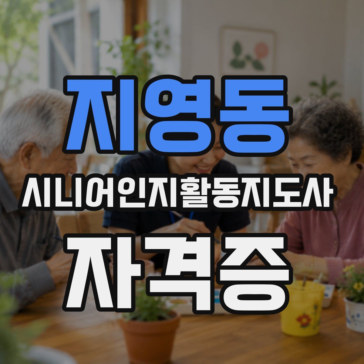 지영동 시니어인지활동지도사 자격증