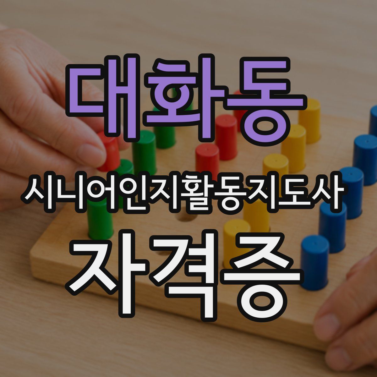 대화동 시니어인지활동지도사 자격증