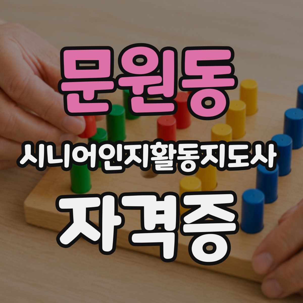 문원동 시니어인지활동지도사 자격증