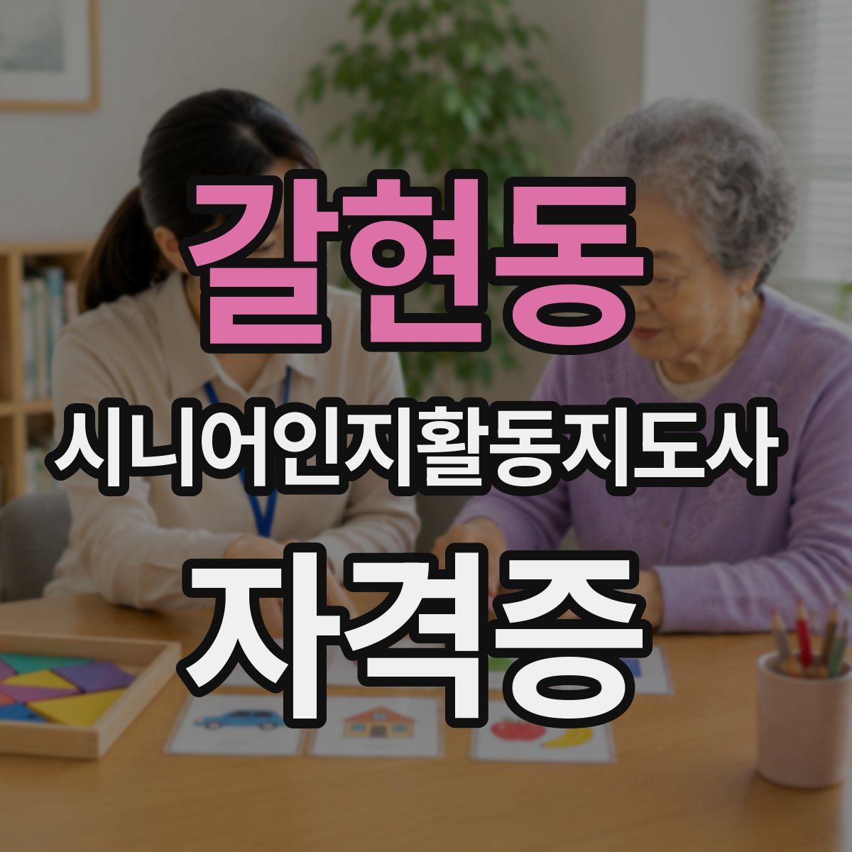 갈현동 시니어인지활동지도사 자격증