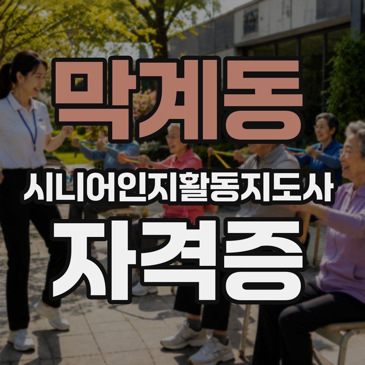 막계동 시니어인지활동지도사 자격증