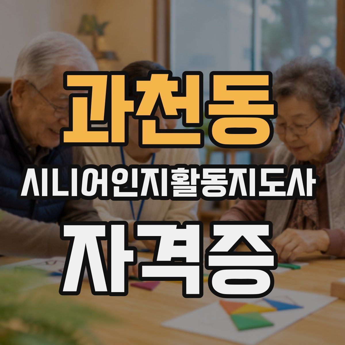 과천동 시니어인지활동지도사 자격증