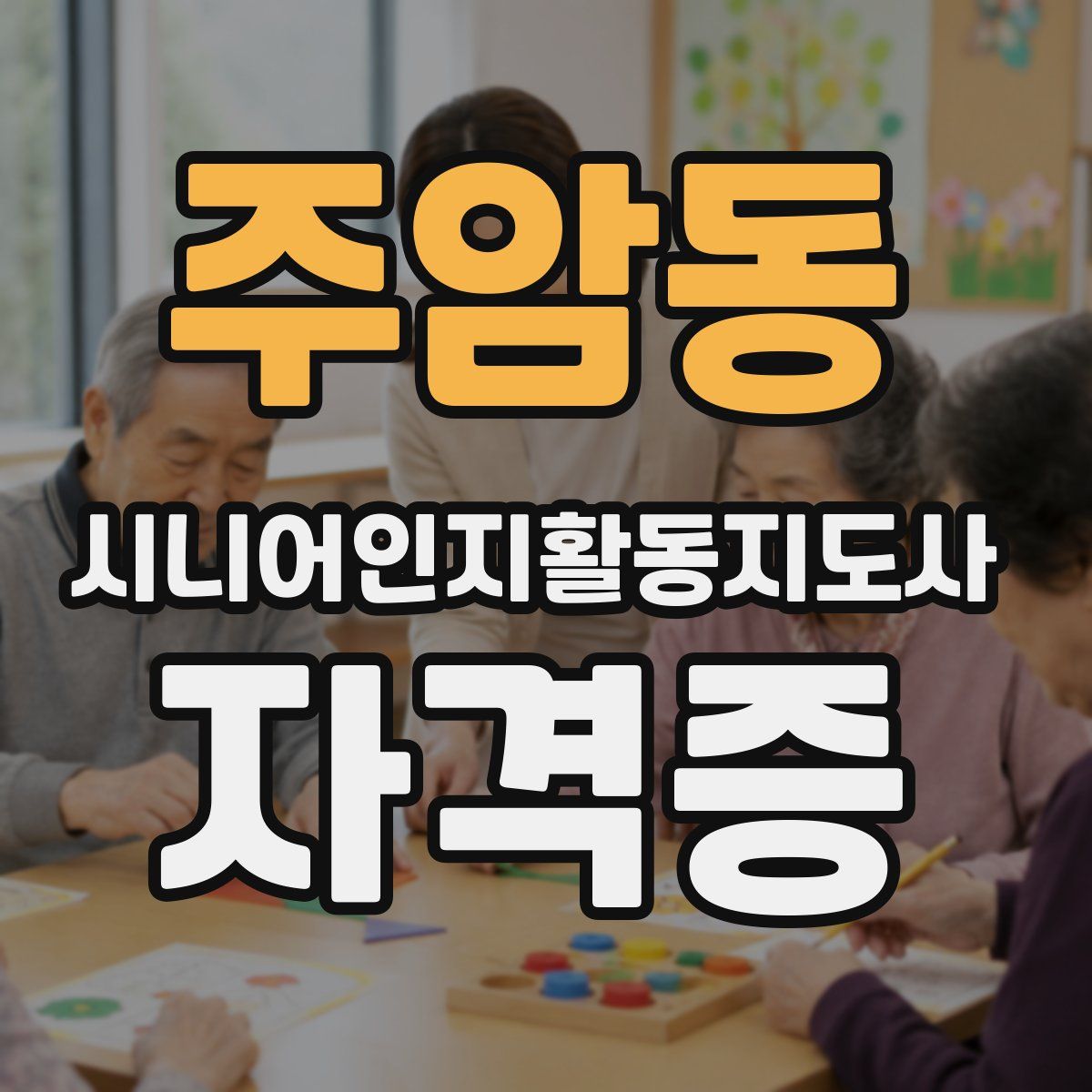 주암동 시니어인지활동지도사 자격증