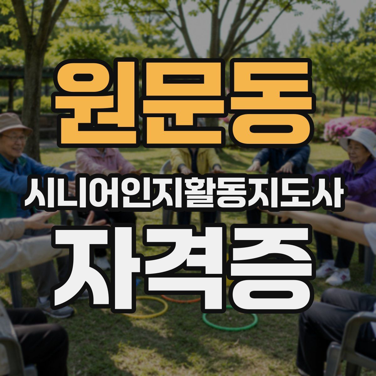 원문동 시니어인지활동지도사 자격증