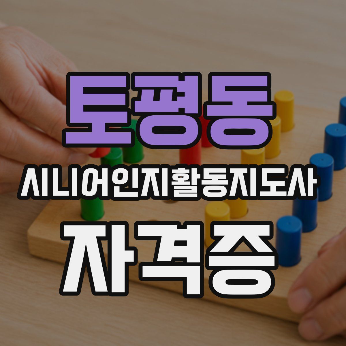 토평동 시니어인지활동지도사 자격증