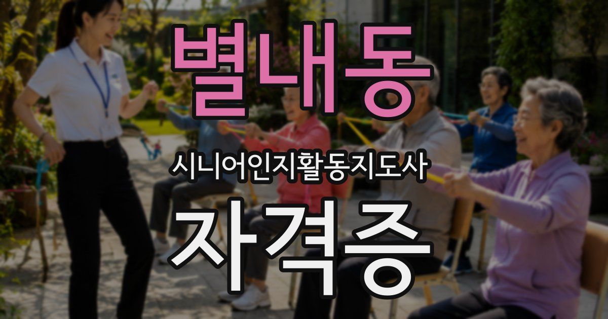 별내동 시니어인지활동지도사 자격증