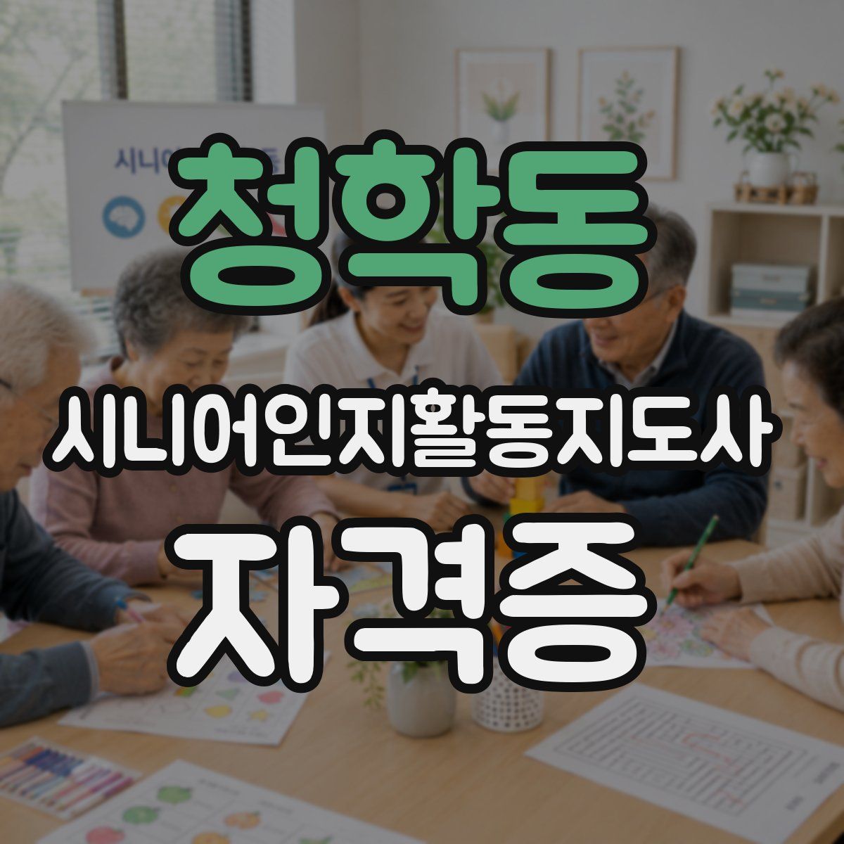 청학동 시니어인지활동지도사 자격증