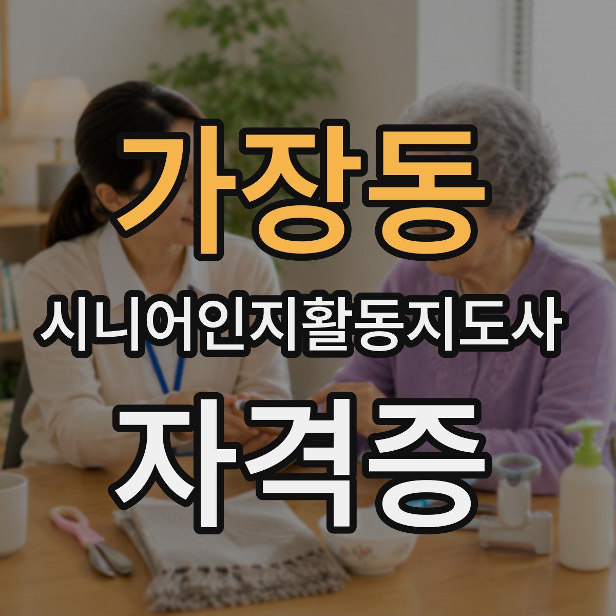 가장동 시니어인지활동지도사 자격증