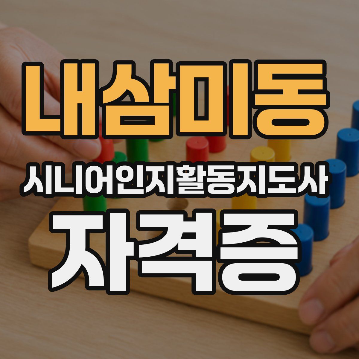 내삼미동 시니어인지활동지도사 자격증
