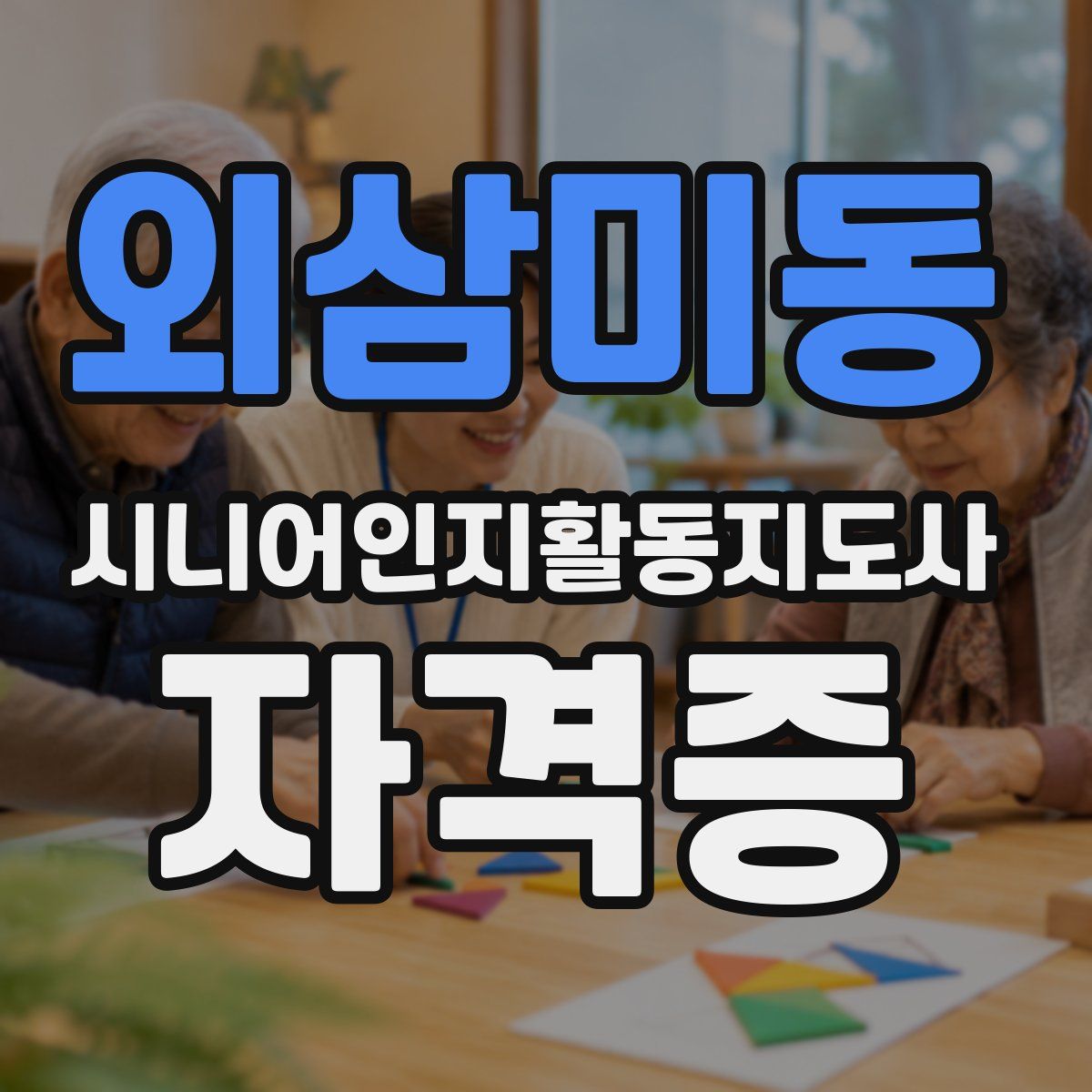 외삼미동 시니어인지활동지도사 자격증
