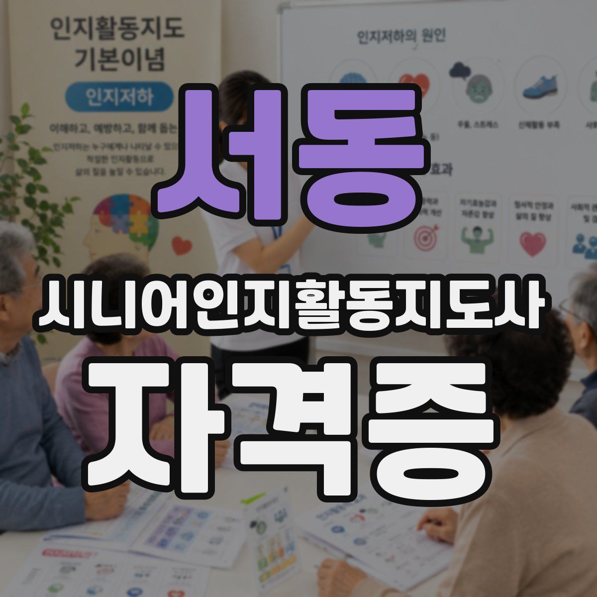 서동 시니어인지활동지도사 자격증