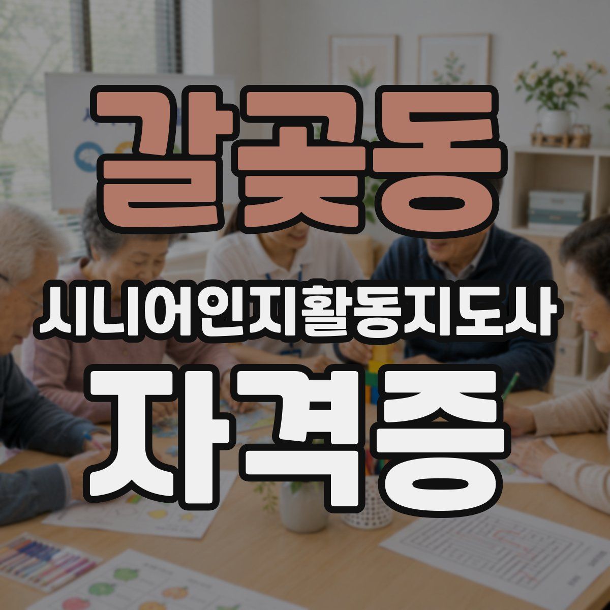 갈곶동 시니어인지활동지도사 자격증