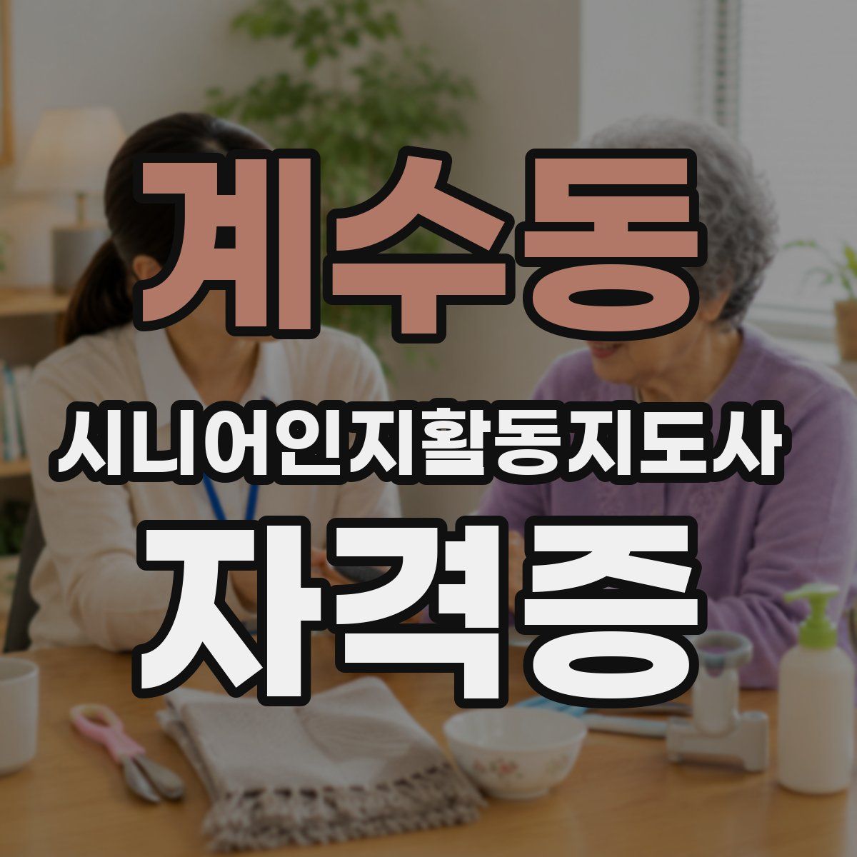 계수동 시니어인지활동지도사 자격증