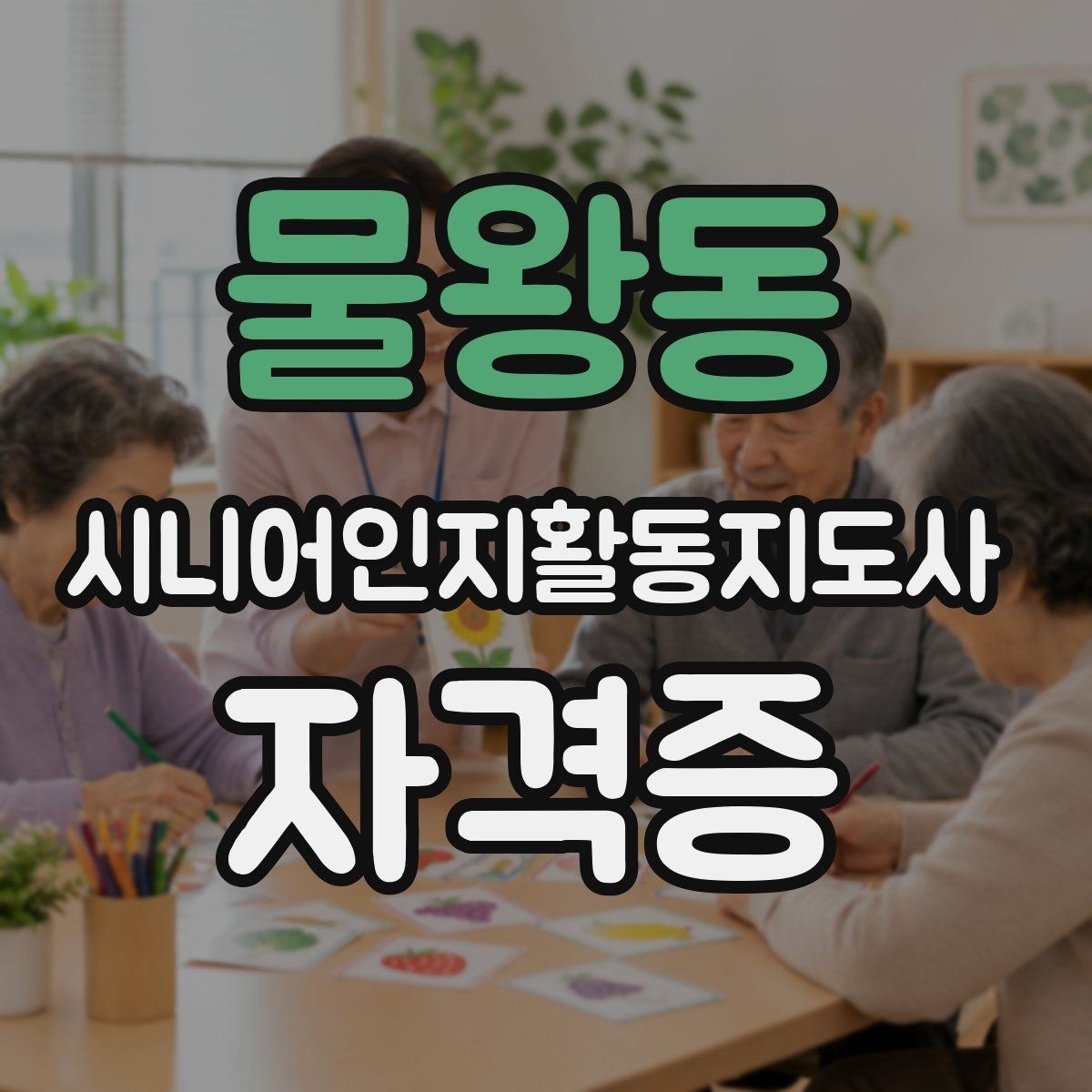물왕동 시니어인지활동지도사 자격증 관련 제도와 기본 용어